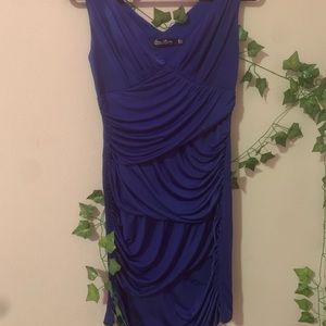 Elegant royal blue formal tight dress
